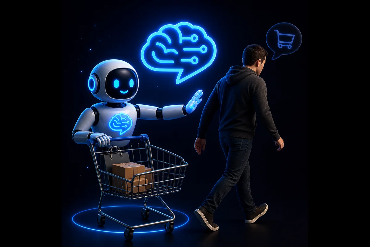 AI chat helps recover online shoppers about to abandon their cart — multilingual, real-time, grounded in your knowledge base